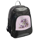 Floral Backpack, Purple Flowers, Vintage Telephone, Unique School Bag, Cute Backpack for Girls, College Backpack, Backpack Gift Idea - Tawshia